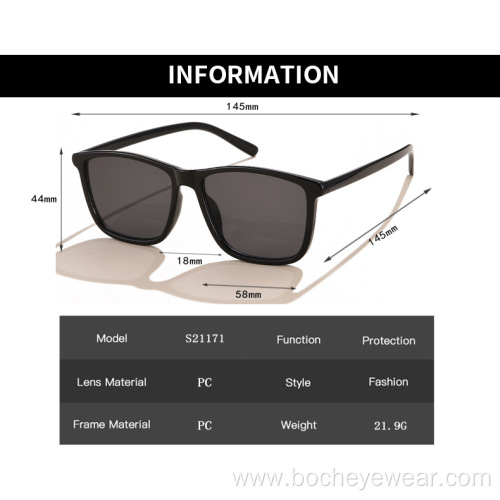 New European and American retro square Sunglasses Women's fashion street Sunglasses men's style cross-border sunglasses s21171